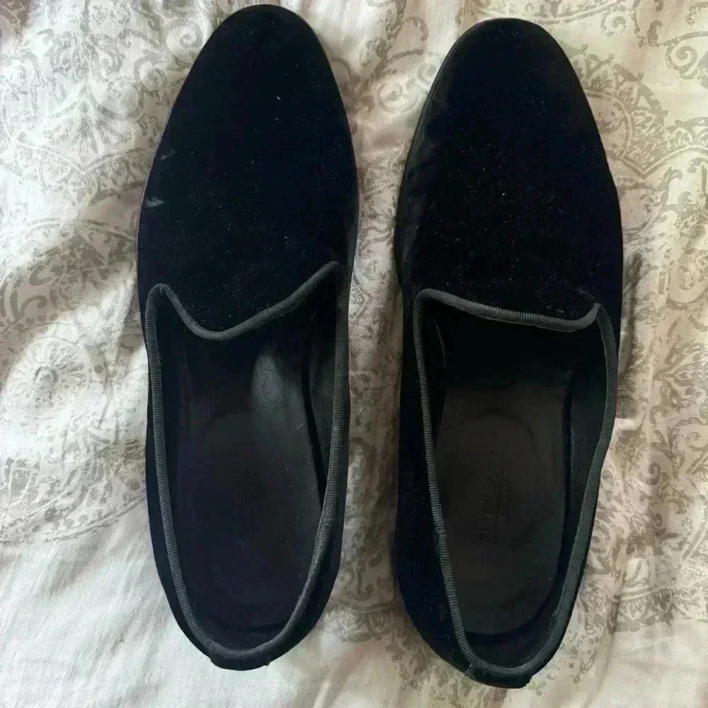 SUITSUPPLY Black Velvet Slip-Ons Size 41 (US 8)